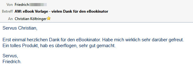 E-Book Schreiben Meinung von Friedrich